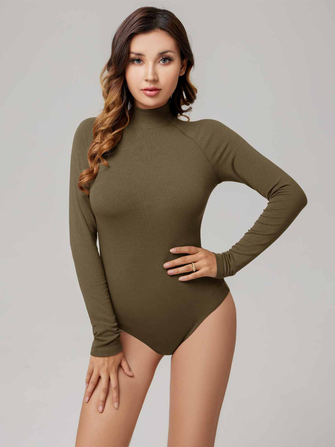 REORIA Turtleneck Bodysuits