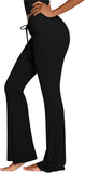 Flare Lounge Pants Ruched Ribbed Flowy Bell Bottoms Leggings