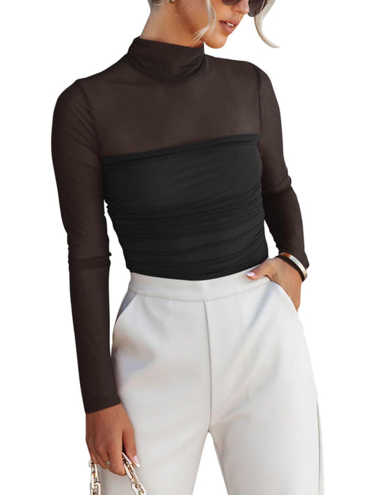 Veil of Night Turtleneck Top