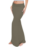 Fold Over High Waisted Lounge Long Skirts Elegant Going Out Bodycon Maxi Skirts - REORIA