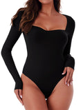 Square Sweetheart Neck Body Suit Going Out Double Lined Thong Top