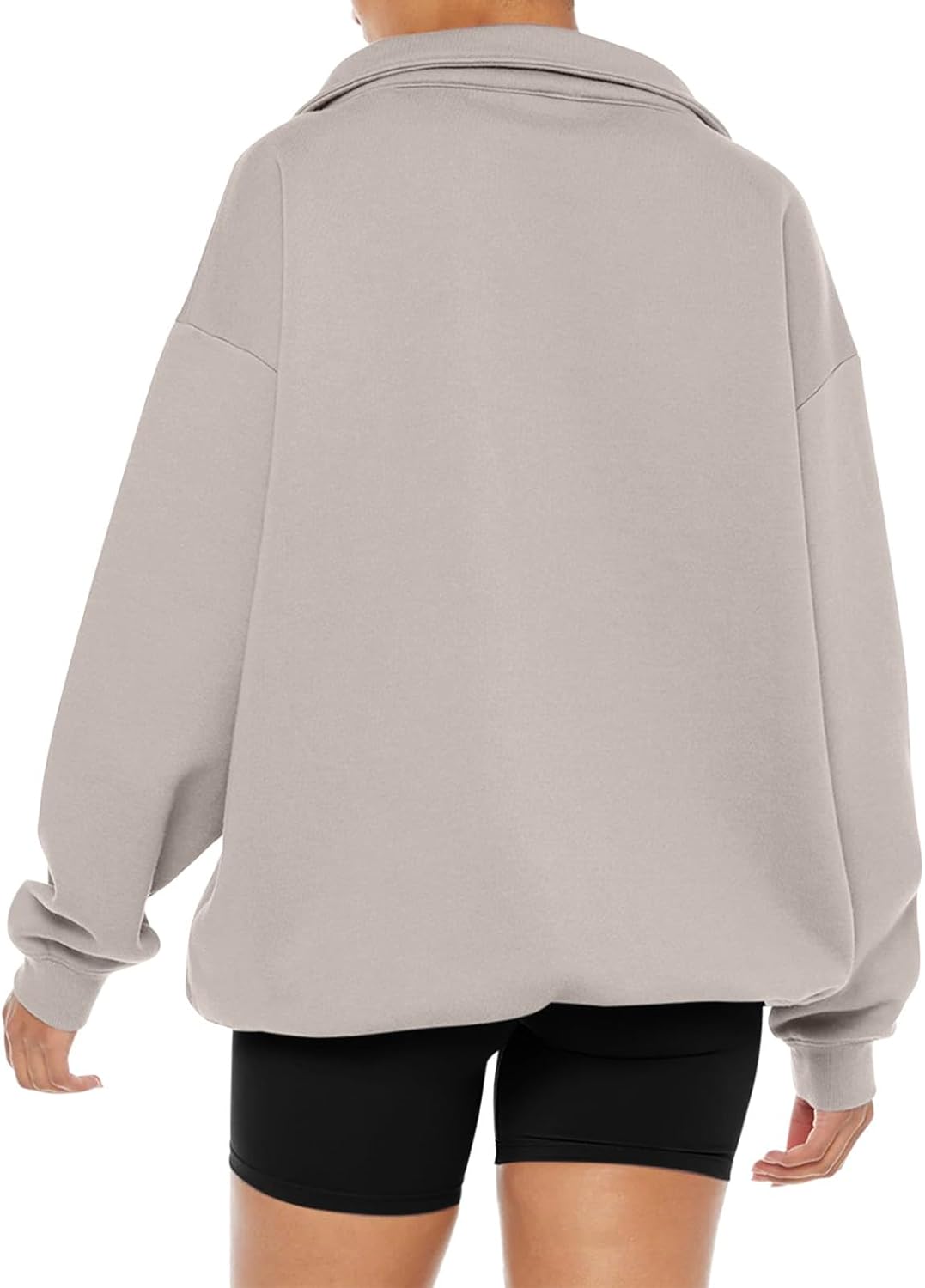 Oversized Sweatshirts Fleece V Neck Pullover Tops Casual Comfy Fall Trendy Clothes