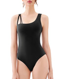 Asymmetrical Shoulder Strap Bodysuit