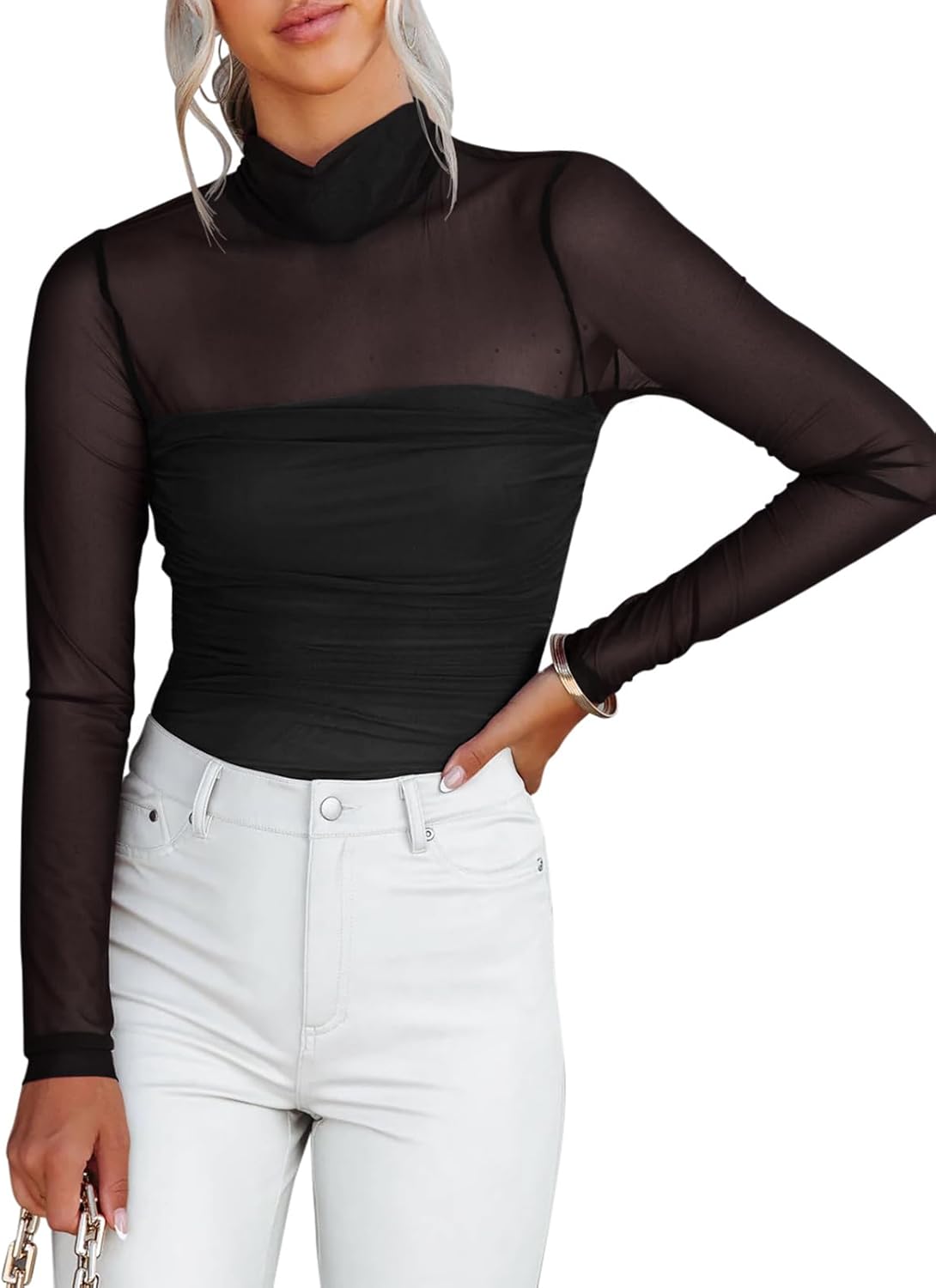 Veil of Night Turtleneck Top