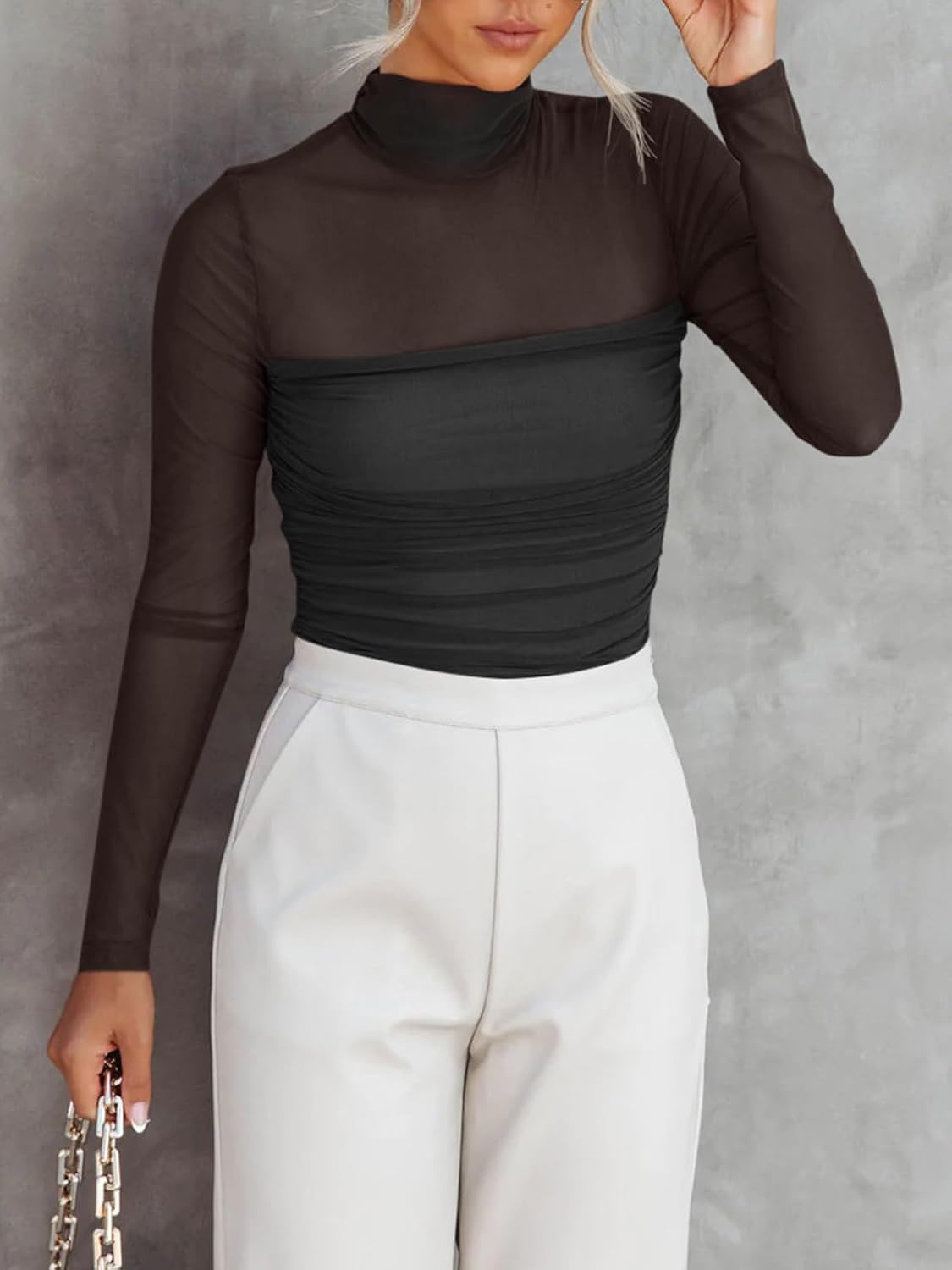 Veil of Night Turtleneck Top