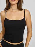 Square Neck  Sleeveless Y2K Sexy Crop Top