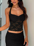 Halter Sexy Going Out Crop Tank Top