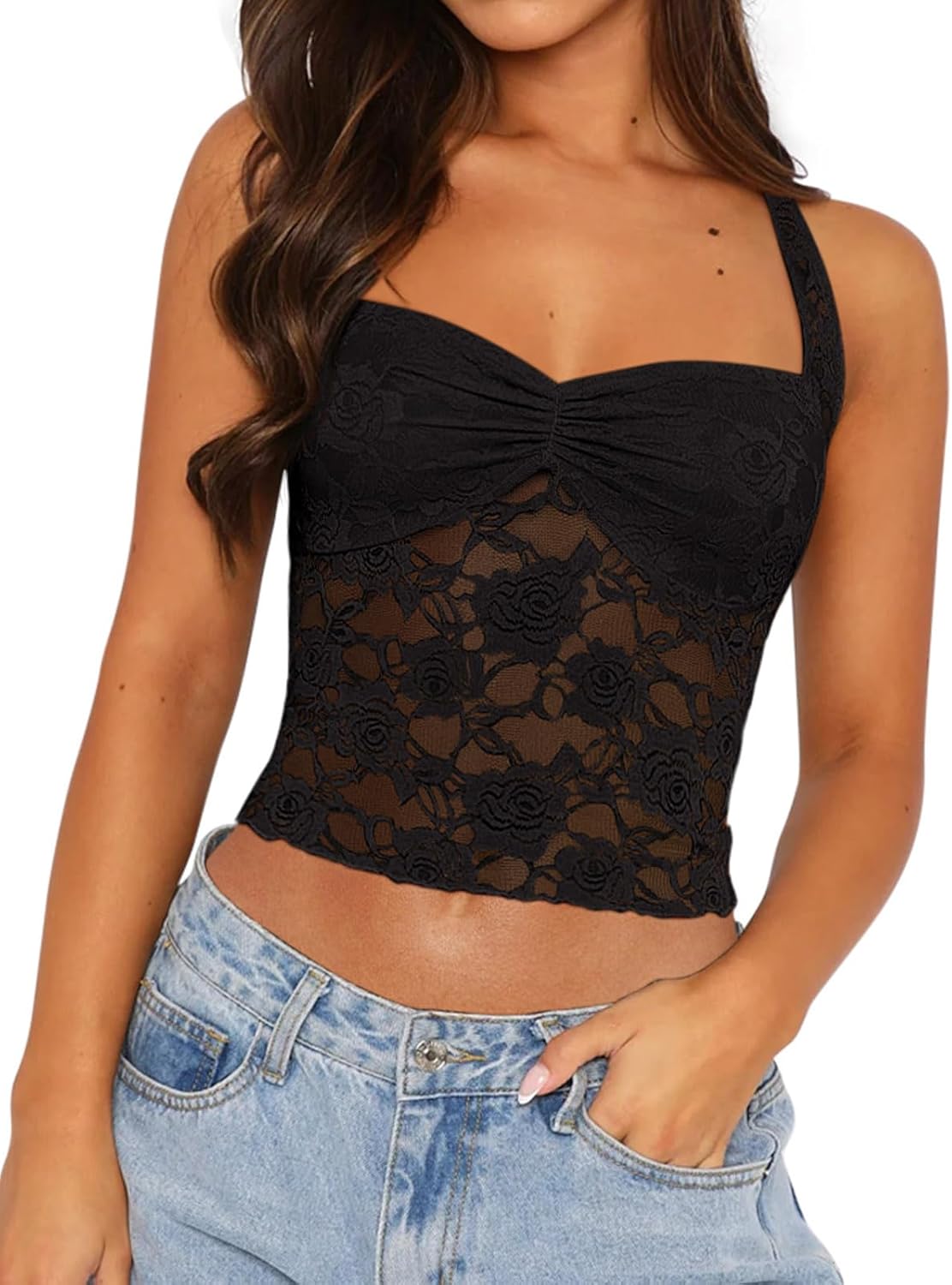 Mystic Rose Lace Bustier Top