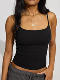 Square Neck  Sleeveless Y2K Sexy Crop Top