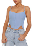 Sculpted Grace Spaghetti Strap Top