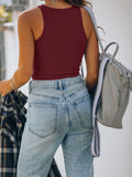 Sleeveless Halter Neck Tank Crop Tops