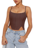 Sculpted Grace Spaghetti Strap Top