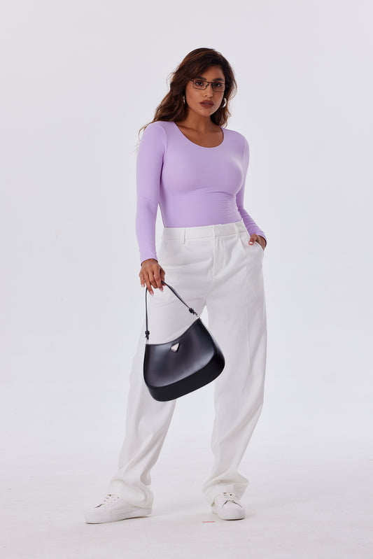 Smooth Simplicity Double-Lined Crop Top