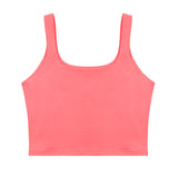 Square Neck Seamless Sleeveless Crop Tops