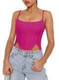 Sculpted Grace Spaghetti Strap Top