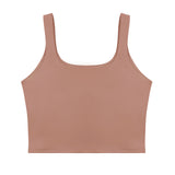 Square Neck Seamless Sleeveless Crop Tops