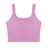 Square Neck Seamless Sleeveless Crop Tops