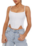 Sculpted Grace Spaghetti Strap Top