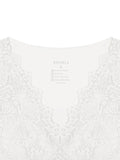 Midnight Elegance Lace V-Neck Crop Top